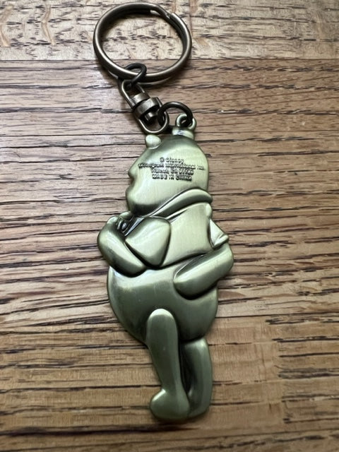 Officially Licensed Disney Brass/Pewter Keychain - Pooh