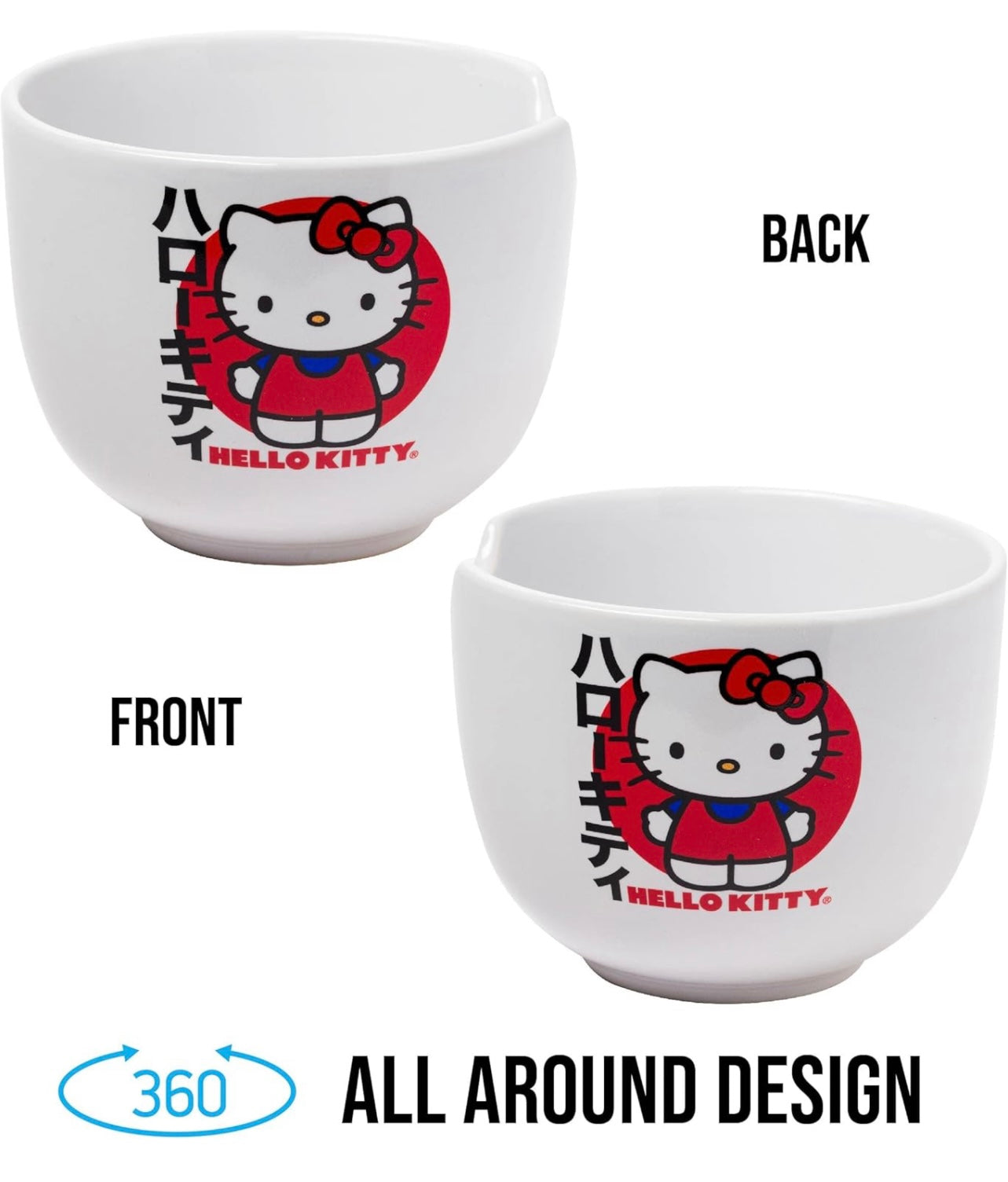 Officially Licensed Hello Kitty 20 oz Ceramic Ramen Bowl