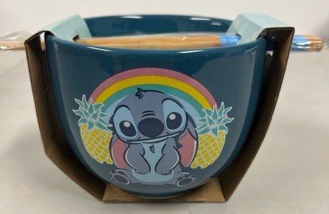 Officially Licensed Stitch 20 oz Ramen Bowl with Chopsticks