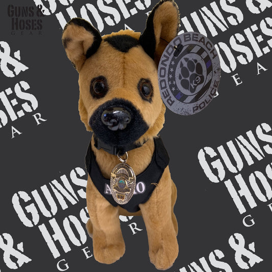 Redondo Beach Police K-9 Plush, K9 Dog, Police K9 Dog, Police K9 Toy