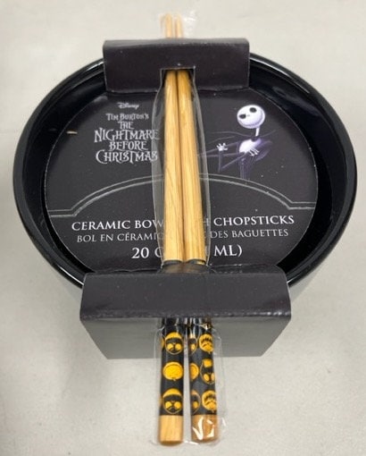 Officially Licensed Jack 20 oz Ramen Bowl with Chopsticks - Nightmare Before Christmas