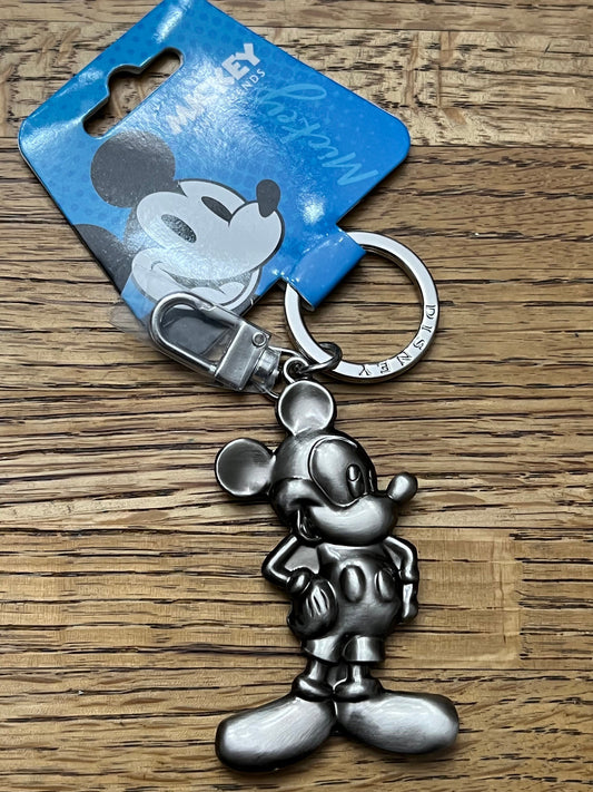 Officially Licensed Disney Brass/Pewter Keychain - Mickey Classic