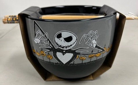 Officially Licensed Jack 20 oz Ramen Bowl with Chopsticks - Nightmare Before Christmas